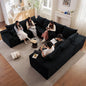Sectional Cloud Couch for Living Room, Modular Floor Deep-Seat Sofa, Big Comfy by Lakifun