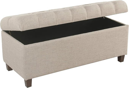 Homepop Home Decor | Tufted Ainsley Button Storage Ottoman Bench - Image 5