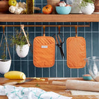 KitchenAid Asteroid Pot Holder 2-Pack Set, Honey, 7"x10"