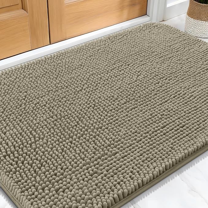 OLANLY Dog Door Mat for Muddy Paws 30x20, Super Absorbent Chenille Mud Mat | by OLANLY