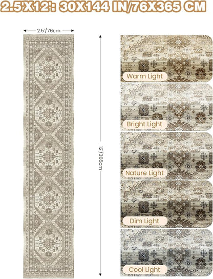 Runners for Hallway 12ft, Non-Slip Long Bathroom Rugs, Living Room, Soft - Image 2
