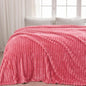 NEWCOSPLAY Fleece Ribbed Cozy Queen Blanket by NEWCOSPLAY