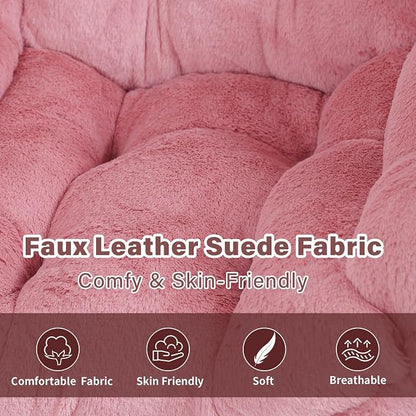 Lazy Chair with Ottoman, Modern Accent Chair Contemporary Sofa Chair with - Image 6