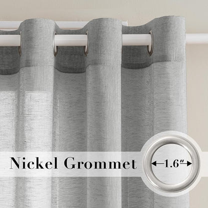 H.VERSAILTEX Linen Curtains Flax Linen Blended Curtain Panels - Image 2