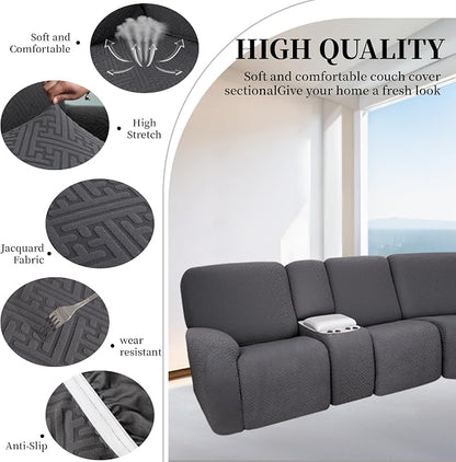100% Waterproof Sectional Recliner Couch Covers - Image 5
