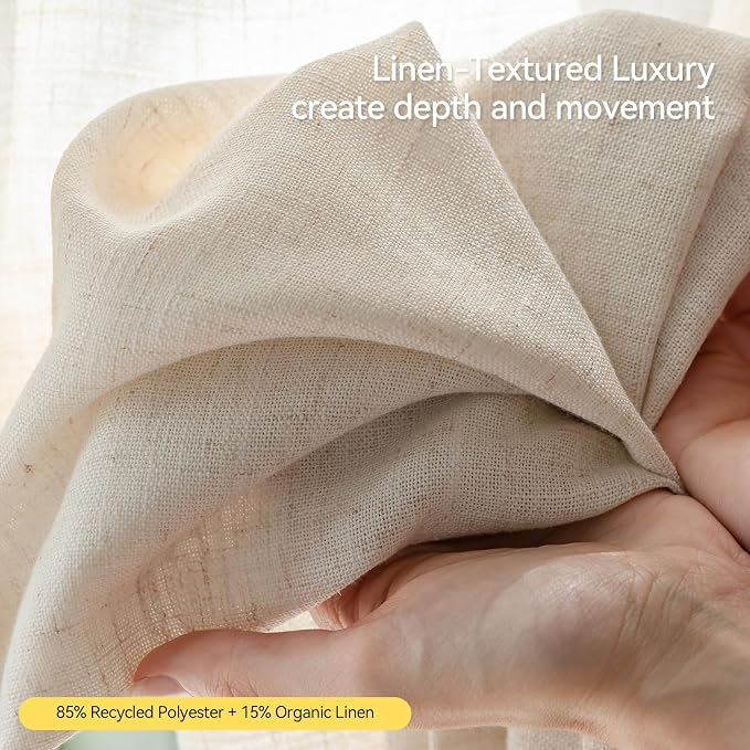 Liz Sheer Pinch Pleated Linen Curtains 90 Inches Long - Image 7