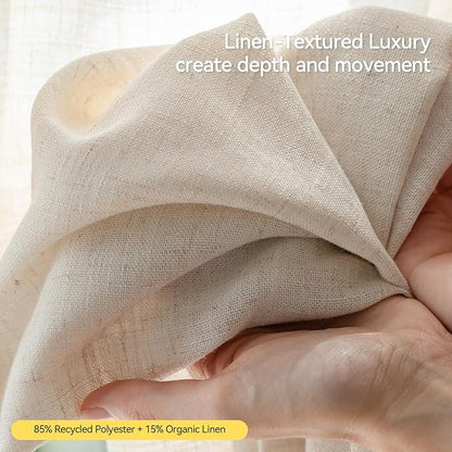Liz Sheer Pinch Pleated Linen Curtains 102 Inches Long - Image 7