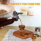64oz Glass Pitcher with Lid-2 Quart, Heavy Duty Glass Mason Jar Pitcher 2 Packs, Leak-Proof Wide Mouth Jar with Pouring Airtight Lid, Ideal Container for Water, Juice, Milk and Drinks Storage