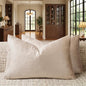 GIGIZAZA Velvet Pillow Covers 12x20 Decorative Pillows Pack of 2 Beige | Lumbar by GIGIZAZAFocusingonhomedecoration