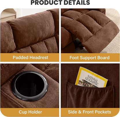 BOSMILLER Reclining Sofa with Cup Holders - Image 4