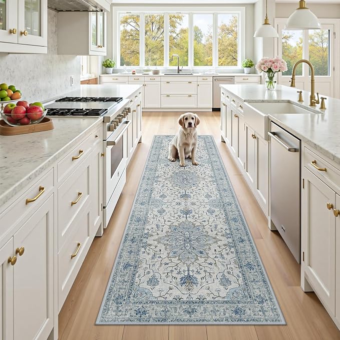 RELEANY Washable Area Rug, Runner 2'6"x8', Water Repellent, Pet Friendly - Image 3