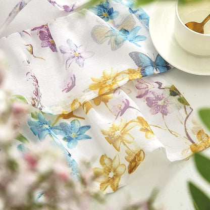 jinchan Floral Ruffled Valance Curtain - Image 3