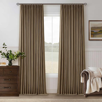 Dutch Cocoa Linen Blackout 120 Inch Curtains - Image 9