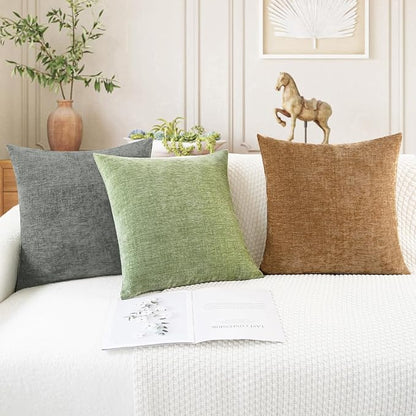 CaliTime Decorative Couch Throw Pillow Covers 16 X 16 Inches Apricot Brown | - Image 5