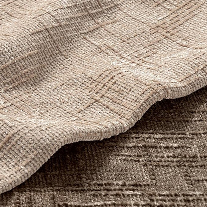 MIULEE Chenille Textured Euro Throw Pillow Covers Oatmeal 22x22 Set of 2 | - Image 2