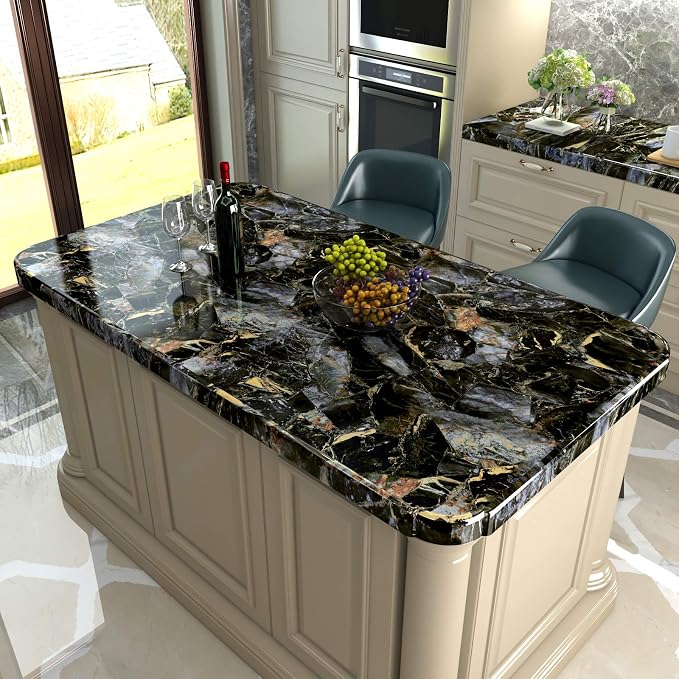 LaCheery 160 x 24 inch Sapphire Look Marble Contact Paper Decorative Self - Image 3