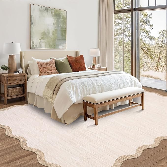 GarveeHome Scalloped Large Living Room Area Rug 6x9 - Image 3