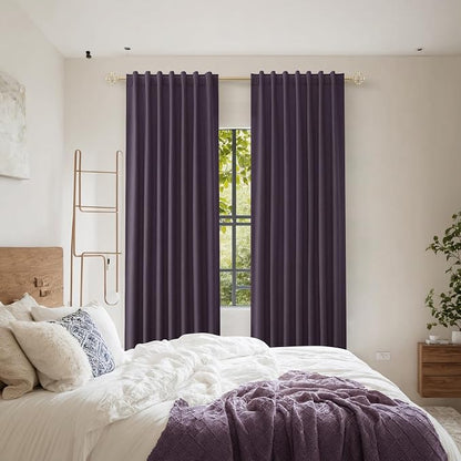 100% Blackout Curtains 96 Inch Length 2 Panels Set - Image 8