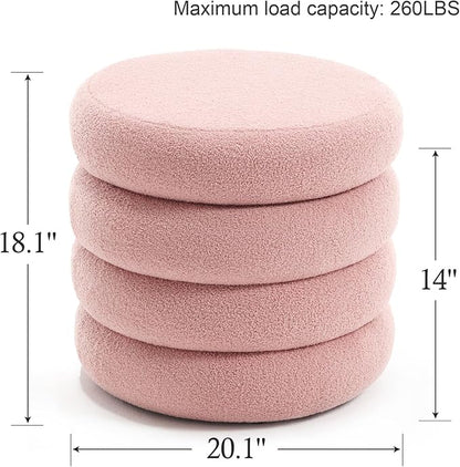 Flouki Round Ottoman Set of 2, Ottomans - Image 2