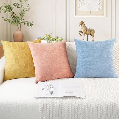 CaliTime Decorative Couch Throw Pillow Covers 24 X 24 Inches Baby Blue | Pack - Image 5