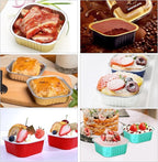 LNYZQUS 120pack/10oz Foil Mini Cake Tins with Lids 4”X4” Small Cake Baking Pans Cupcake Containers,Disposable Ramekins Mini Aluminum Brownie Pan Large Muffin Cups Holders-Cyan Blue