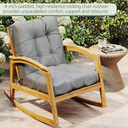 Outdoor Chair Cushion, High Back Soft Seat Pad - Image 3