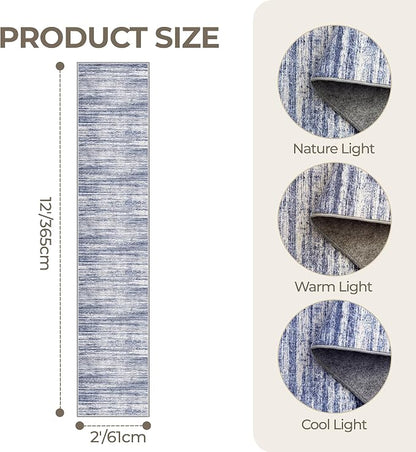 2x12 Runner Rug Non Slip, Washable Hallway Runner Rug, Laundry Room, Soft - Image 2