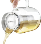 Teabloom Large Multi-Brew Borosilicate Glass Teapot + Kettle + Pitcher – Steep and Serve Hot Tea, Iced Tea, Cold Brew Tea and Fruit Infused Water – Legacy Tea Maker (51 OZ or 85 OZ)