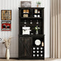 4ever2buy Farmhouse Coffee Bar Cabinet by 4ever2buy