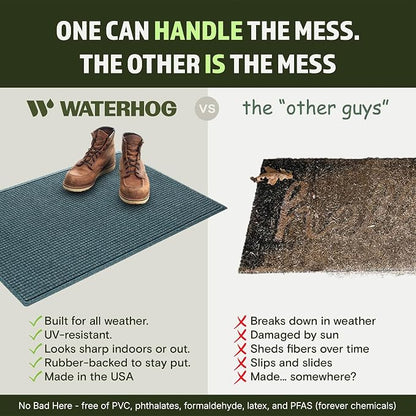WaterHog Squares Front Door Mat Indoor Outdoor Entrance, All-Weather Mats | - Image 5