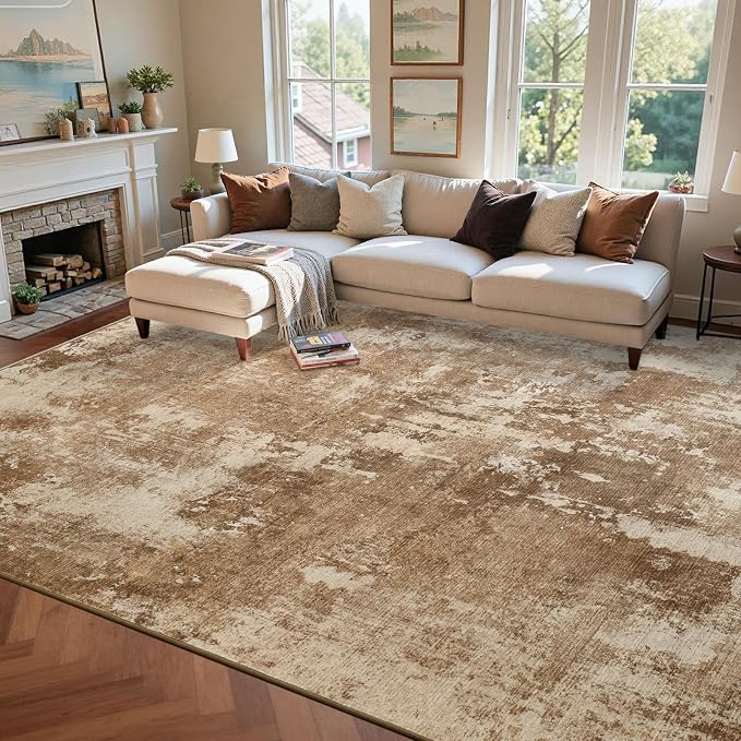 5x7 Ft Area Rugs for Living Room, Soft Non-Slip Washable Rugs Modern Abstract - Image 3