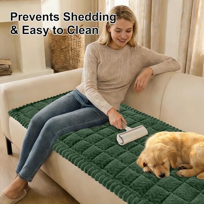 Smiry Couch Cover for Dogs, Non Slip Fuzzy Pet Sofa Arm Covers Washable | Sofa - Image 3