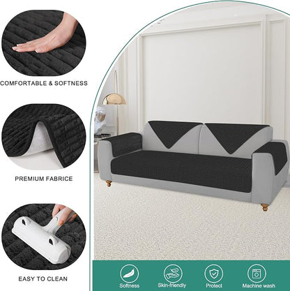 Foxdecor Couch Arm Covers Sofa Armrest Covers, Arm Chair Covers Set of 2 - Image 2