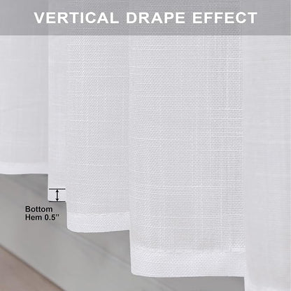 Pitalk White Curtains 38 Inch Wide - Image 8