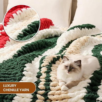 L'AGRATY Chunky Knit Throw Blanket - Image 3