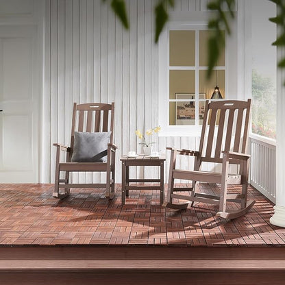 Psilvam Oversized Outdoor Rocking Chair Set of 2, Porch Rocker - Image 6