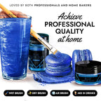 MONÉGASQUE Blue Edible Glitter for Drinks 15g – Halloween Edible Glitter for Cakes & Cocktails - Blue Luster Dust for Cocktail, Cake Decorating, & Food Spray - Strawberries & Drink Shimmer Decorations