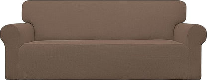 Easy-Going Stretch Oversized Sofa Couch Slipcover Washable Brown | 1-Piece by Easy-Going