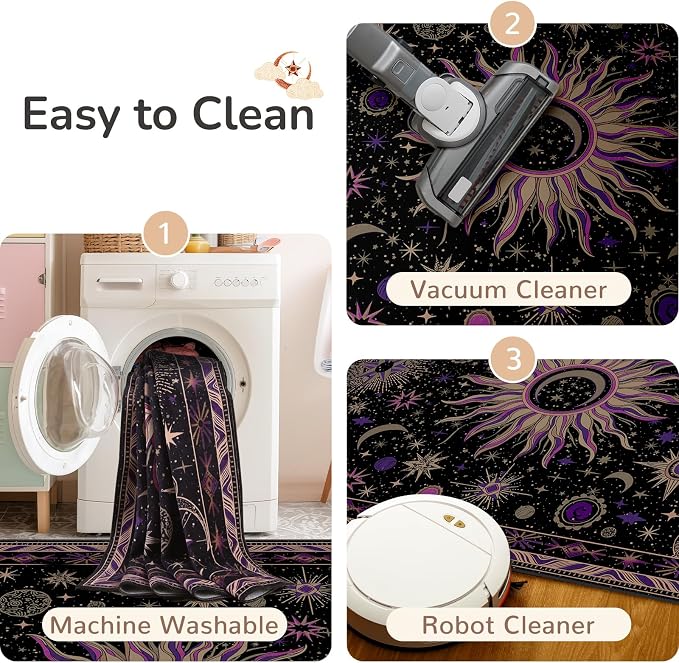 Vacuum-Friendly, 7x9 Washable Area Rug - Image 5