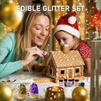 Edible Glitter - 4 Colors Edible Luster Dust Metallic Food Grade Coloring Glitter for Drinks, Baking, Cake Decorating - Edible Dust Powder Shimmer Sprinkle Powder for Icing, Wine, Chocolate, Candy