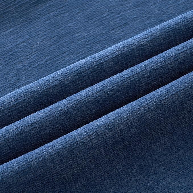 MIULEE Navy Blue Chenille Couch Euro Throw Pillow Covers, 22x22 | Set of 2 - Image 6