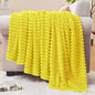 BEDELITE 3D Ribbed Jacquard Yellow Fleece Twin Blanket by BEDELITE