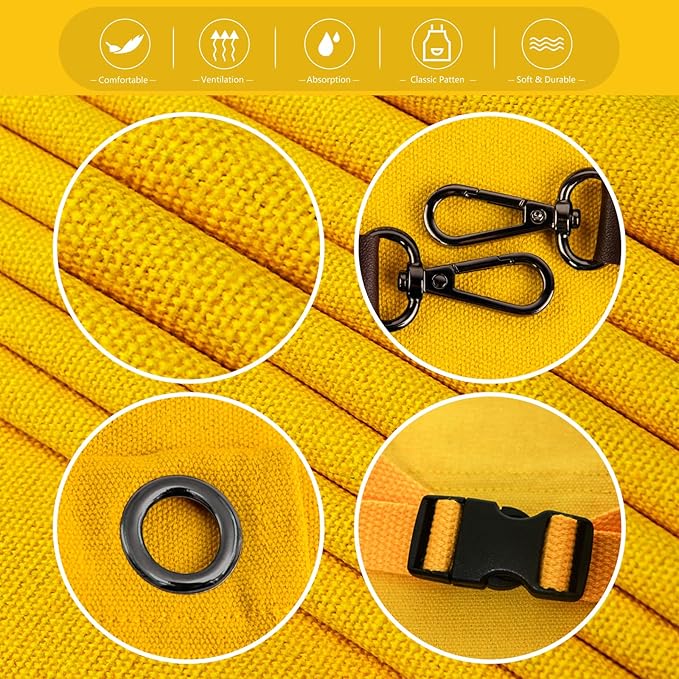 5 Pack Kitchen Apron, Work Apron, Canvas, Multiple Pockets, Gardening, Painting, BBQ, Artist, Carpenter, Sizes M to XXL, Yellow