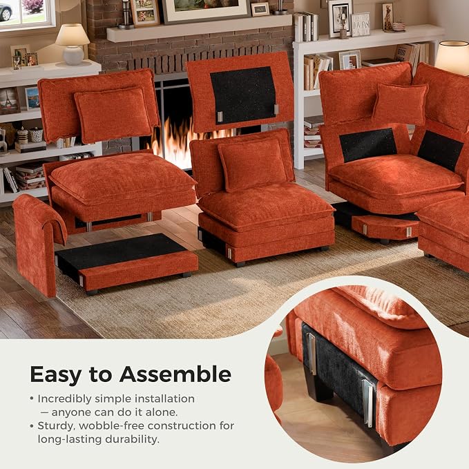 ELUCHANG Oversized 79" Modular Sectional Sofa, Comfy Cloud Couch - Image 9