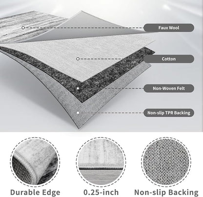 5x12 Runner Rug for Wide Hallway: Long Washable Runners for Entryway Living - Image 4