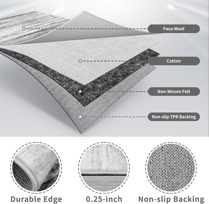 Washable Kitchen Runner Rug for Family: Easy-to-Clean Runners for Hallway - Image 7