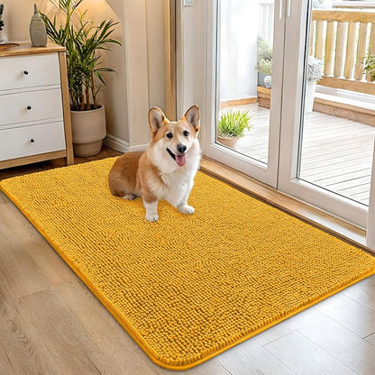 OLANLY Dog Door Mat for Muddy Paws 45x27, Super Absorbent Chenille Mud Mat | by OLANLY