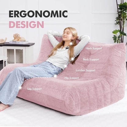 Bean Bag Loveseat Chair Big Sofa Beanbag Chair - Image 5