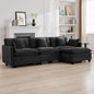 111'' Sectional Cloud Deep Seat Couch, Modern Comfy Chenille L Shaped Sectional by WUTUTUEE