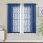 Furman Sheer White Curtains 45 Inch Length 2 Panels Set by OWENIE